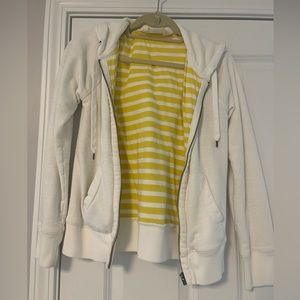 White Terry hoody coat